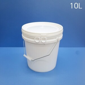 10L 백색 스틸고리 [10개묶음] 바케스 벌크통 사료통 들통 밀폐용기 페일용기(IS)(박스상품)